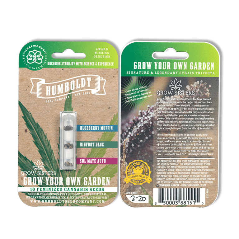 GROW YOUR OWN GARDEN 10CT FEMINIZED HUMBOLDT SEED COMPANY