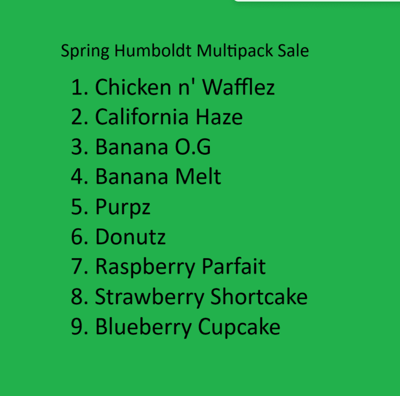 Humboldt Spring Flight Pack Sale 5 Packs