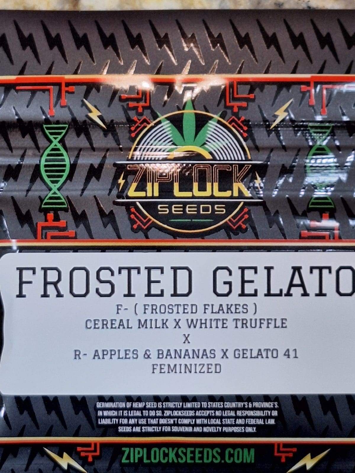 FROSTED GELATO 10ct FEMS PLUS ZIPLOCK FREEBIE
